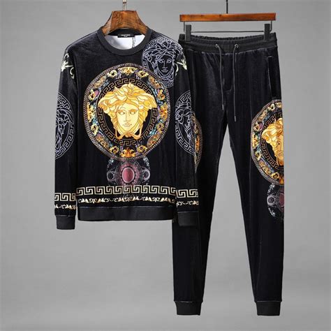 versace for men clothes|velvet tracksuit men's versace.